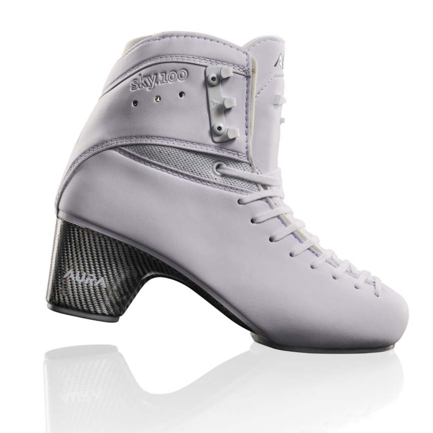 Aura Sky 100 White Figure Skating Carbon Fiber Ice Skates